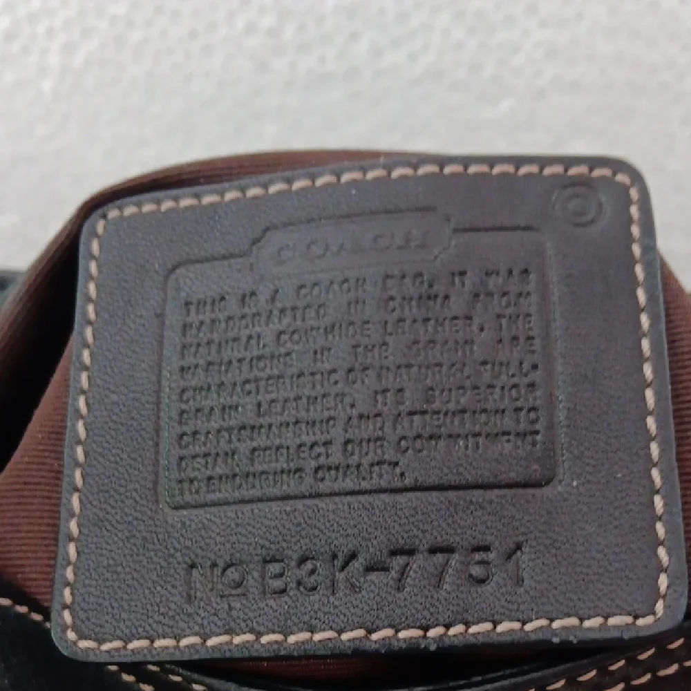 Coach Dark Leather Shoulder Bag - Picture 4 of 8